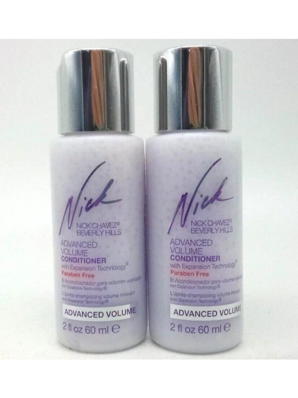 Nick Chavez Advanced Volume Conditioner 2 oz 2-Pack Paraben Free - New